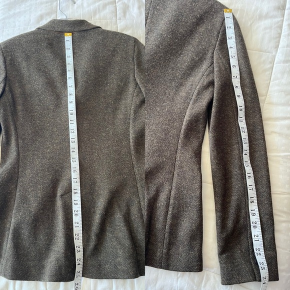 SOLD Polo Ralph Lauren Herringbone Tweed Double Knit Wool Blazer Jacket 4 Green - Picture 12 of 16